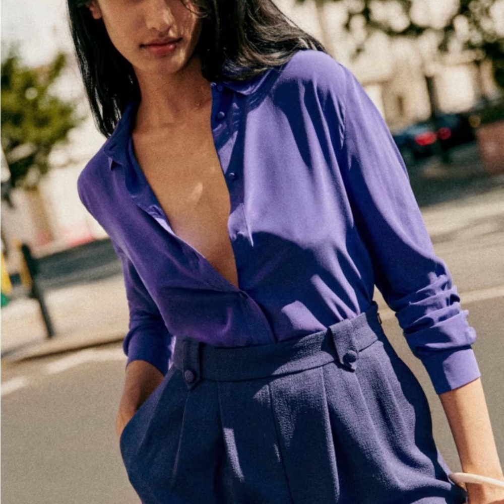 Sezane Ann Shirt in Purple size 42